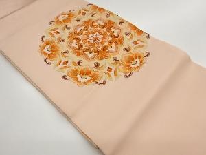 塩瀬華文模様名古屋帯